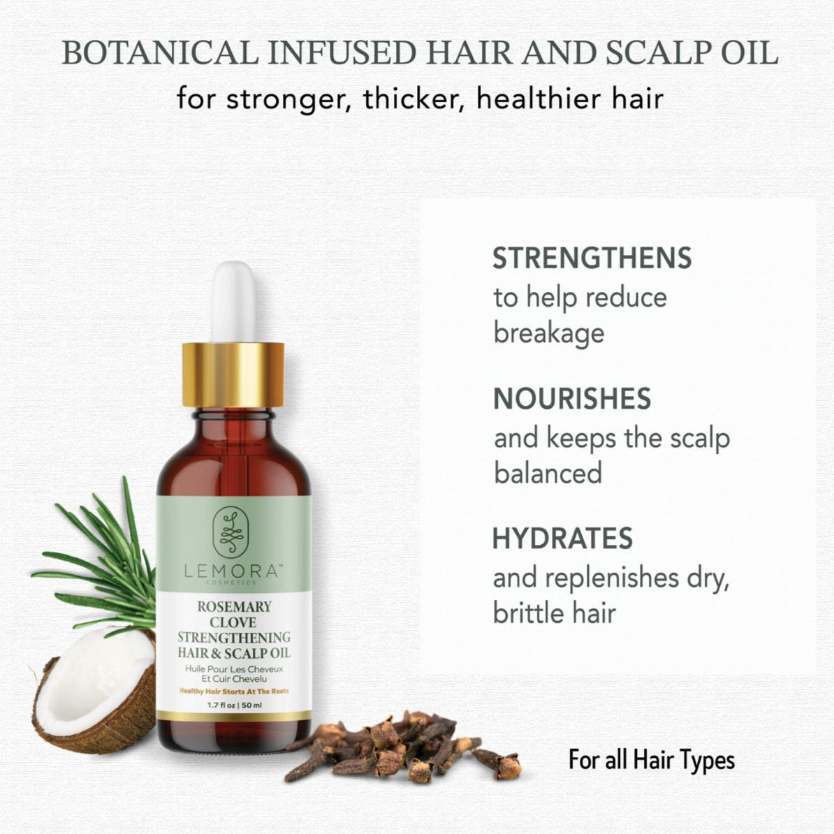 Rosemary Clove Strengthening Hair & Scalp Oil (NEW)