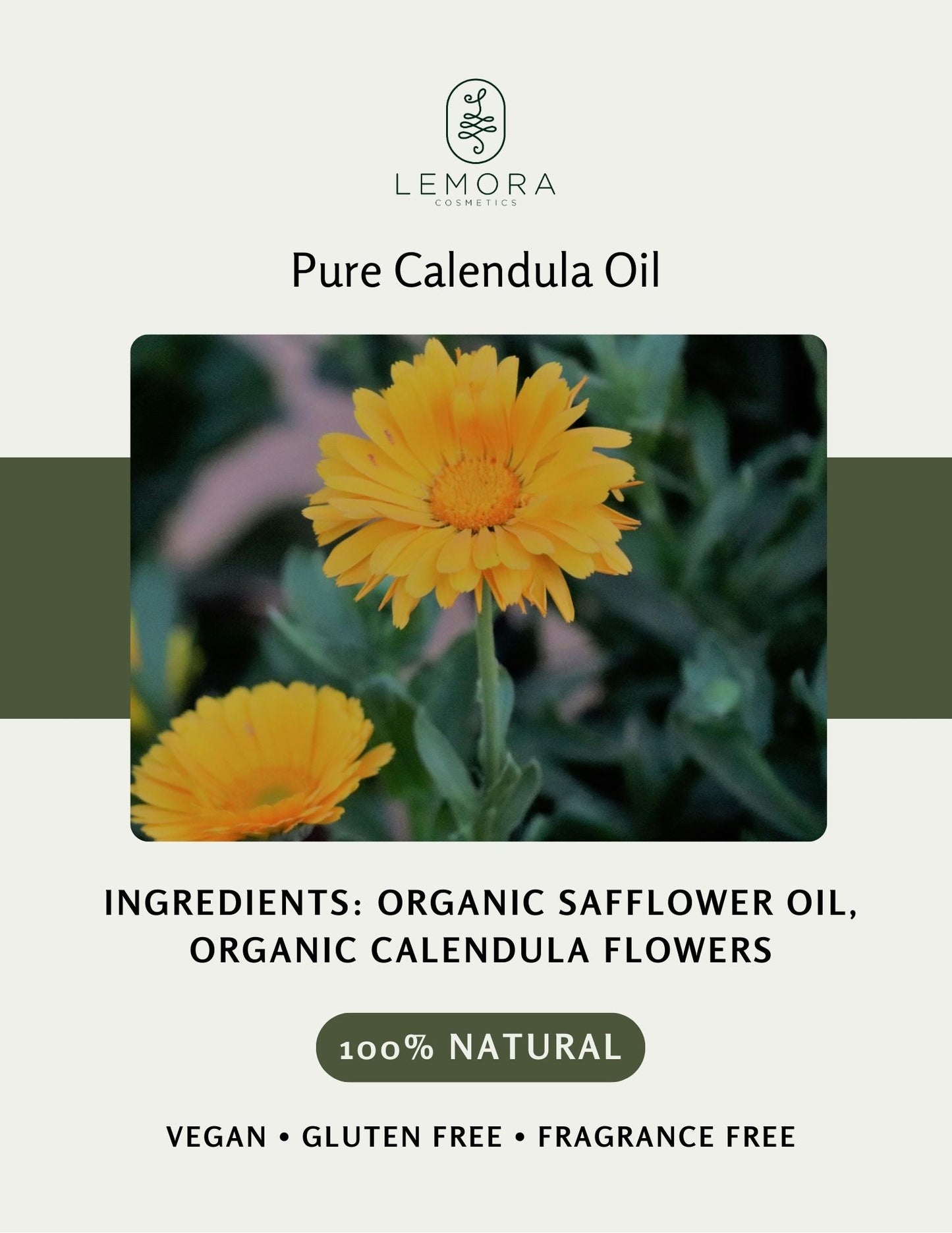 Pure Calendula Oil For Sensitive Skin & Scalp